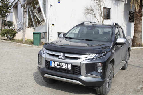 Дефлектор капота (2019-2023, EuroCap) для Mitsubishi L200 2015↗ мм.