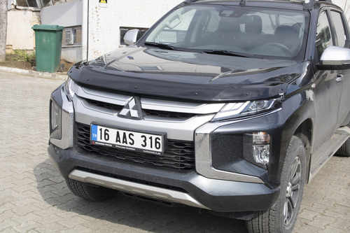 Дефлектор капота (2019-2023, EuroCap) для Mitsubishi L200 2015↗ мм.