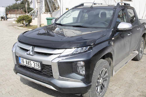 Дефлектор капота (2019-2023, EuroCap) для Mitsubishi L200 2015↗ мм.