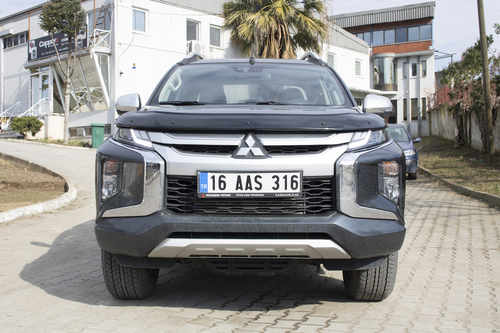 Дефлектор капота (2019-2023, EuroCap) для Mitsubishi L200 2015↗ мм.