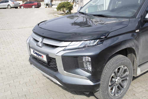 Дефлектор капота (2019-2023, EuroCap) для Mitsubishi L200 2015↗ мм.