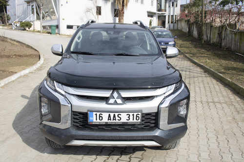 Дефлектор капота (2019-2023, EuroCap) для Mitsubishi L200 2015↗ мм.