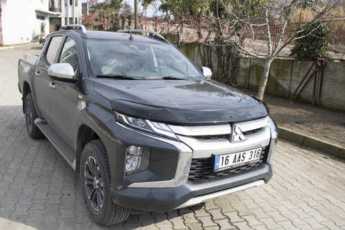 Дефлектор капота (2019-2023, EuroCap) для Mitsubishi L200 2015↗ мм.