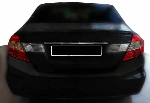 Хром накладка над номером на кришку багажника (нерж.) для Honda Civic 2012+