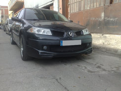 Передня накладка на бампер (під фарбування) для Renault Megane II 2004-2009 рр.