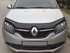 Дефлектор капота (EuroCap) для Renault Logan III 2013↗ мм.