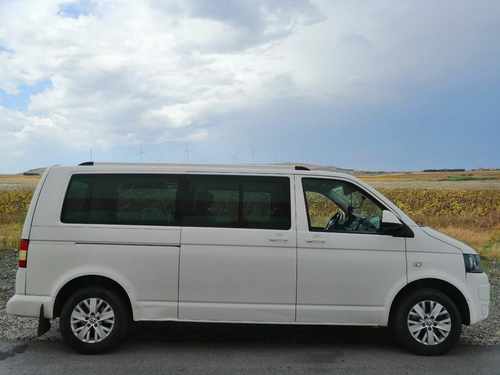 Рейлінги алюмінієві інтегровані для VW T5, T6 сріблясті (Довга база)