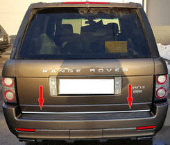 Кромка багажника (нерж.) для Range Rover III L322 2002-2012рр.