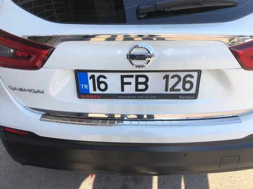 Хром накладка над номером на багажник (нерж.) для Nissan Qashqai 2014+