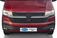 Накладка на верх решітки 2019-2022 (1 шт, нерж) для Volkswagen T6 2015↗, 2019↗ мм.