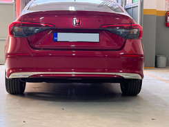 Накладка на задній бампер (Sedan, нерж) для Honda Civic Sedan 2021↗ рр.