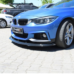 Накладка на передній бампер ЛИП (чорна) для BMW 4 серія F-32 2012↗ мм.