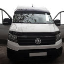 Козирьок на лобове скло (чорний глянець, 5мм) для Volkswagen Crafter 2017↗ мм.