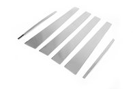 Молдинг дверних стійок (6 шт, нерж) для Mitsubishi L200 2006-2015 рр.