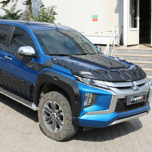 Накладка на капот (ABS) для Mitsubishi L200 2015↗ мм.