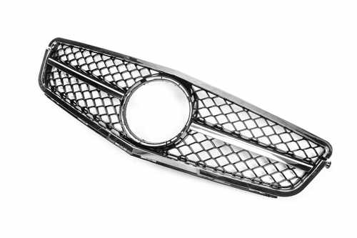 Передня решітка AMG Silver для Mercedes C-class W204 2007-2015рр.