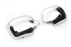 Накладки на дзеркала 2008-2013 (2 шт) OmsaLine - Італійська нержавійка для Renault Kangoo 2008-2019 рр.