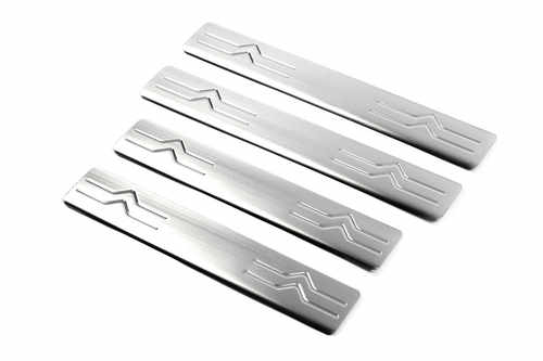 Хром нак-ки на дверні пороги (нерж.) для Citroen C4 2010+