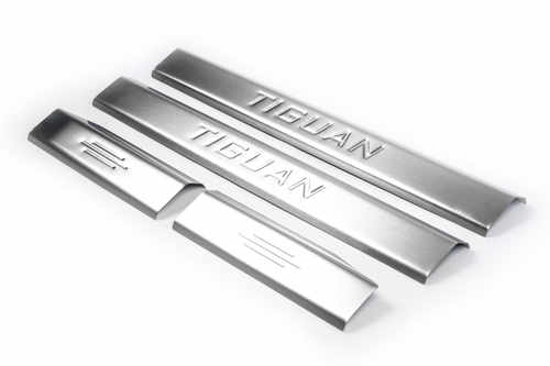 Хром накладки для VW Tiguan 2012-2016 накладки на пороги на пласт Carmos (Туреччина)