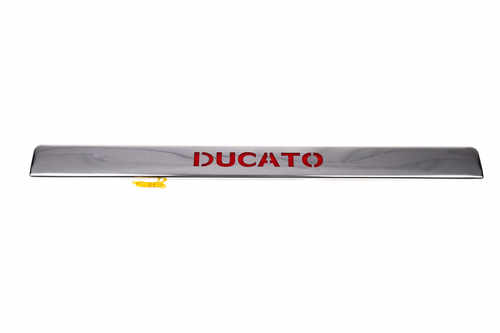 Хром накладка над номером з LED синім підсвічуванням для Fiat Ducato 2006+