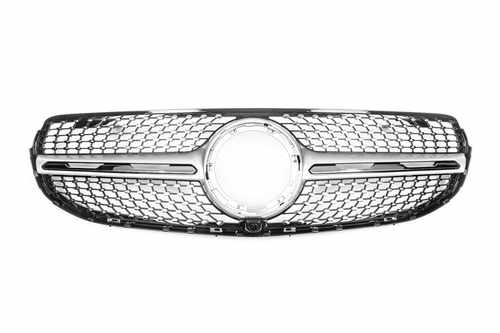 Передня решітка Diamond Silver для Mercedes GLC X253, GLC coupe C253 2019-2022