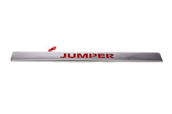 Хром накладки для Citroen Jumper 2006+ задня планка LED черв Carmos (Туреччина)
