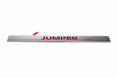 Хром накладки для Citroen Jumper 2006+ задня планка LED черв Carmos (Туреччина)