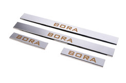 Накладки на пороги Carmos (4 шт, нерж) для Volkswagen Bora 1998-2004 рр.