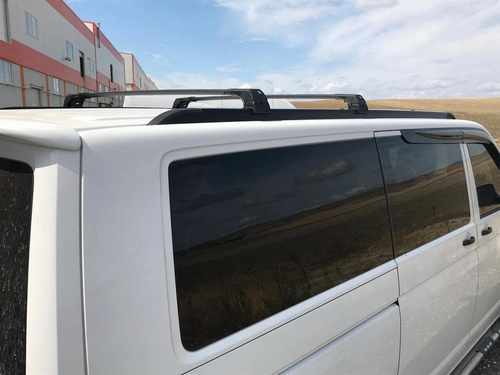 Алюмінієві рейлінги інтегровані для VW T5, T6 чорні (Довга база)