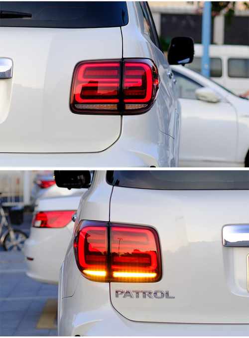 Задні LED ліхтарі 2016-2021 (RED-Sequential) для Nissan Armada 2016↗ мм.