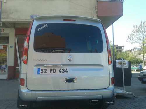 Хром накладка над номером на кришку багажника (нерж.) для Renault Kangoo 2008+