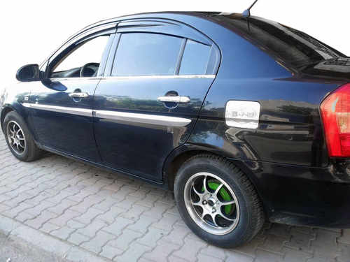 Хром накладка на лючок бензобака (нерж.) Omsa для Accent 2006-2009