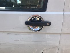 Хром накладки під ручки (мильниці) для VW T5, Caddy 2003-2015 Carmos (Туреччина) на 3 ручки