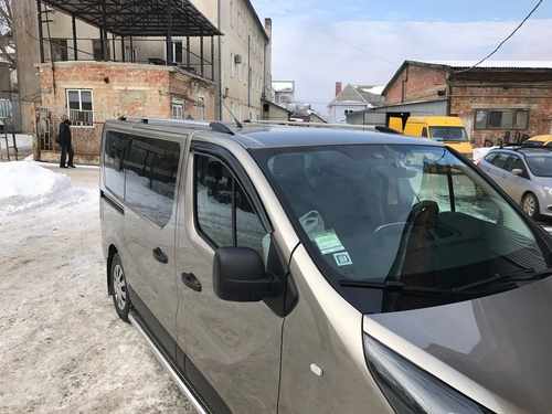 Рейлінги Хром Довга, пластикові ніжки для Renault Trafic 2015↗ мм.
