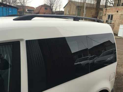 Рейлінги чорні Стандартна, Пластикові ніжки для Volkswagen Caddy 2010-2015рр.