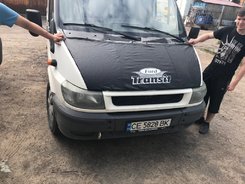 Чохол капота (2000-2006, шкірозамінник) для Ford Transit 2000-2014 рр.