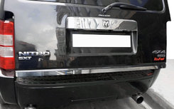 Кромка багажника (нерж.) для Dodge Nitro 2007↗ мм.