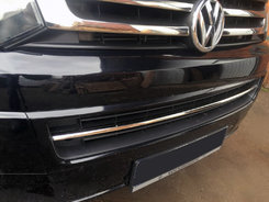 Хром накладка на нижню решітку радіатора для VW T5 2010-2015 Carmos (Туреччина)