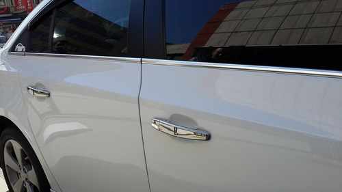 Хром накладки для Chevrolet Cruze SD окантовка вікон нерж Carmos (Туреччина)