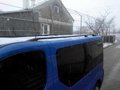 Рейлінги чорні Довга, пластикові ніжки для Renault Trafic 2001-2015 рр.