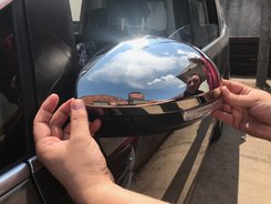 Накладки на дзеркала (2 шт, нерж) Carmos для Volkswagen Tiguan 2007-2016, Sharan 2010+, Skoda Yeti 2010+, Seat Alhambra 2010+