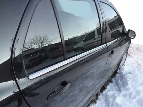 Хром накладки для Skoda Fabia 1999 окантовка вікон нерж Carmos (Туреччина)