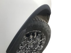 Накладки на арки (4 шт, чорні) для Fiat Doblo II 2005↗ мм.