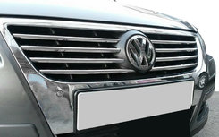 Хром накладки для VW Passat B6 передня решітка нерж Carmos (Туреччина)