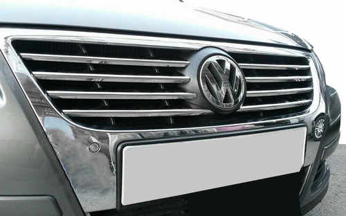 Хром накладки для VW Passat B6 передня решітка нерж Carmos (Туреччина)