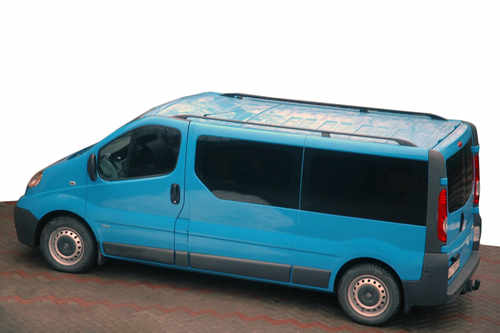Рейлінги чорні Довга, пластикові ніжки для Renault Trafic 2001-2015 рр.