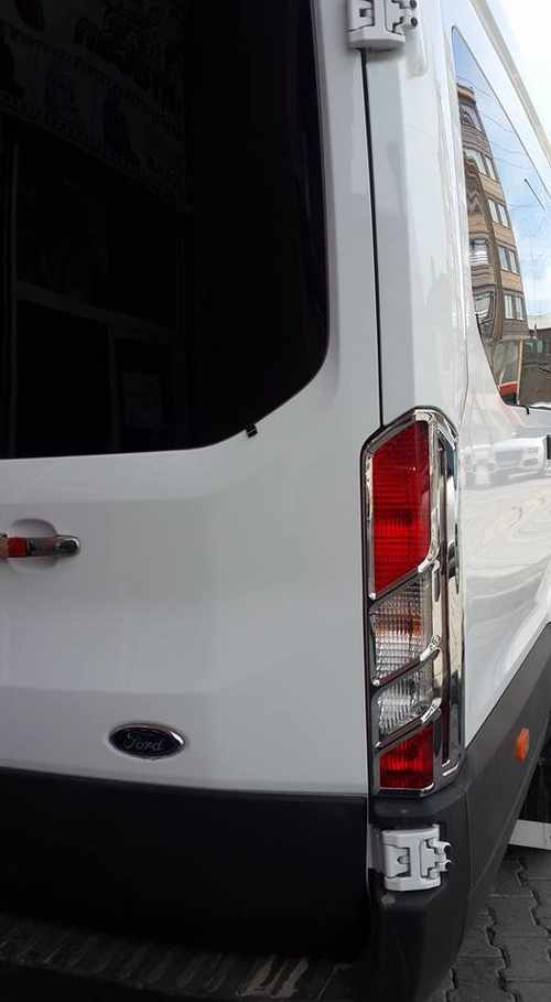 Хром накладки для Ford Transit 14+ накладки на стопи пласт Carmos (Туреччина)