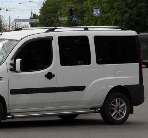 Рейлінги Хром Пластикові ніжки для Fiat Doblo I 2001-2005 рр.