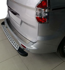 Накладка на задній бампер OmsaLine (матова, нерж) для Ford Courier 2014↗ мм.