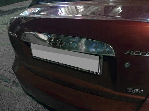 Хром накладка на задню планку нерж для Hyundai Accent 2006-2010 Carmos (Туреччина)